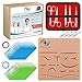 Starlight Med Suture Practice Kit - Complete 31 Piece Medical Suture Kit - Large Silicone Training Pad with 16 Pre-Cut Wounds, 5 Piece Professional Tool Kit, 20 Premium Sutures and 4 Scalpel Blades