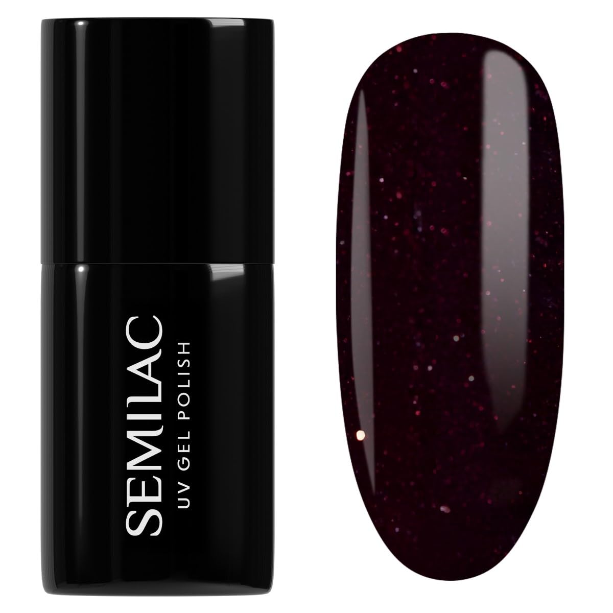 SEMILAC Gel Nail Polish 148 Night Euphoria - Full Coverage Gel Polish - Soak Off Easy To Use LED/UV Nail Lamp - Long Lasting Manicure and Pedicure up to 3 weeks