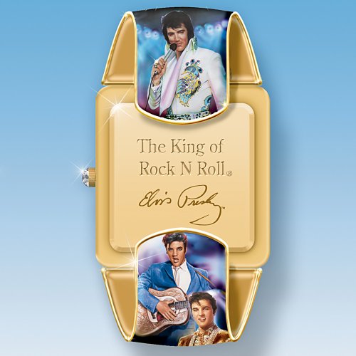 Elvis Presley Art Cuff Watch The King Of Rock 'N' Roll by The Bradford