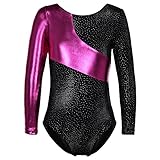 Long Sleeves Rainbow Stripes Starry Sky Dancing Athletic Leotard for Little Girl