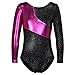 Long Sleeves Stripe Starry Sky Dancing Athletic Leotard for Little Girl