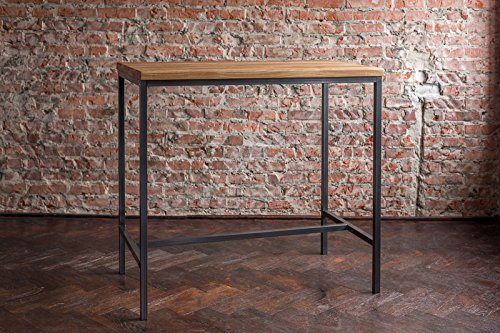 BestLoft.de Bartisch Bartonville Industriedesign Loft (1 Set: 120er Tisch + 4 Hocker New York, Eiche Natur) – Bild 5