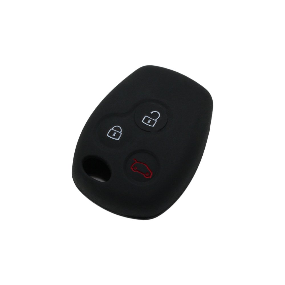BROVACS Silicone Cover Protector Case Holder Skin Jacket Compatible with RENAULT 3 Button Remote Key Fob CV9300 Black