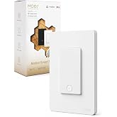 MOES Matter WiFi Smart Light Switch, 3-Way &amp; Single Pole, No Hub, 1 Pack | Neutral Wire Required, Compatible with Apple Home, Alexa, Google Home and SmartThings, App Remote Control
