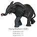 FUNSHOWCASE African Jungle Animals Young Elephant Calf Figure Realistic Plastic Figurine Height 2.2-inch