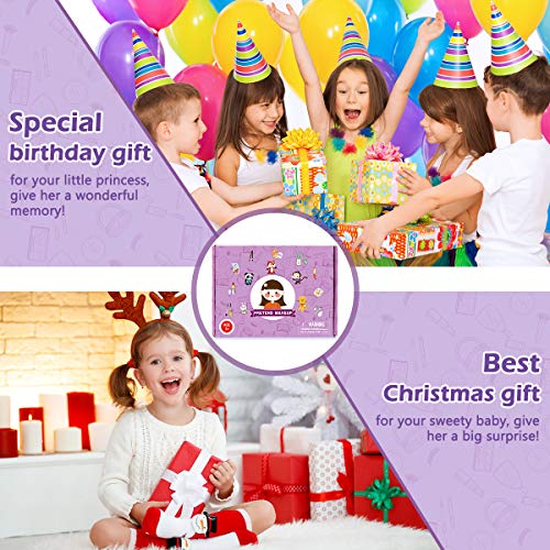 Libay Kids Makeup Kit - 30 Pc Pretend Makeup Set for Girl with Shinny Rabbit Cosmetic Bag Include Everything Your Princess Needs, Great Gift for Little Girls 3 4 5 6 7 8 Year Old (Not Real Makeup)