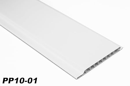 1 m² PVC Paneele Profilbretter Platten Wandverkleidung 200x10cm PP10-01 weiß