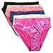 Barbra's 6 Pack Satin Full Coverage Women's Bikini Panties Assorted, Small