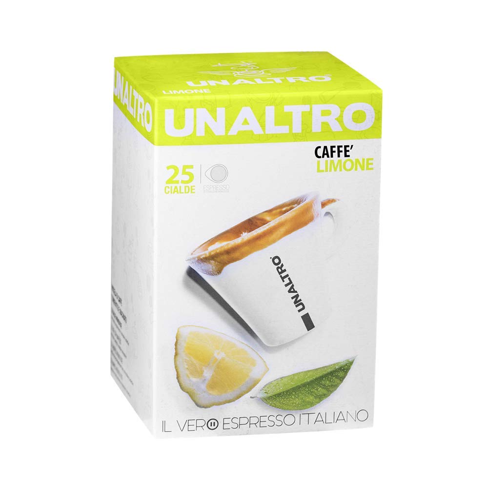 UnAltro Caffè Limone (Lemon) ESE Espresso Pods (25 Count) 100% Italian Roasted