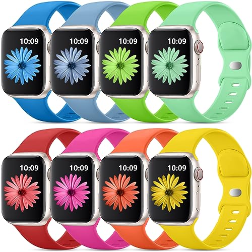 DaQin Sportarmbänder für Apple Watch, für Damen, 40 mm, 41 mm, 42 mm, 44 mm, 45 mm, 46 mm, 38 mm, 49 mm, weiches Silikon, wasserdicht, Ersatzband für