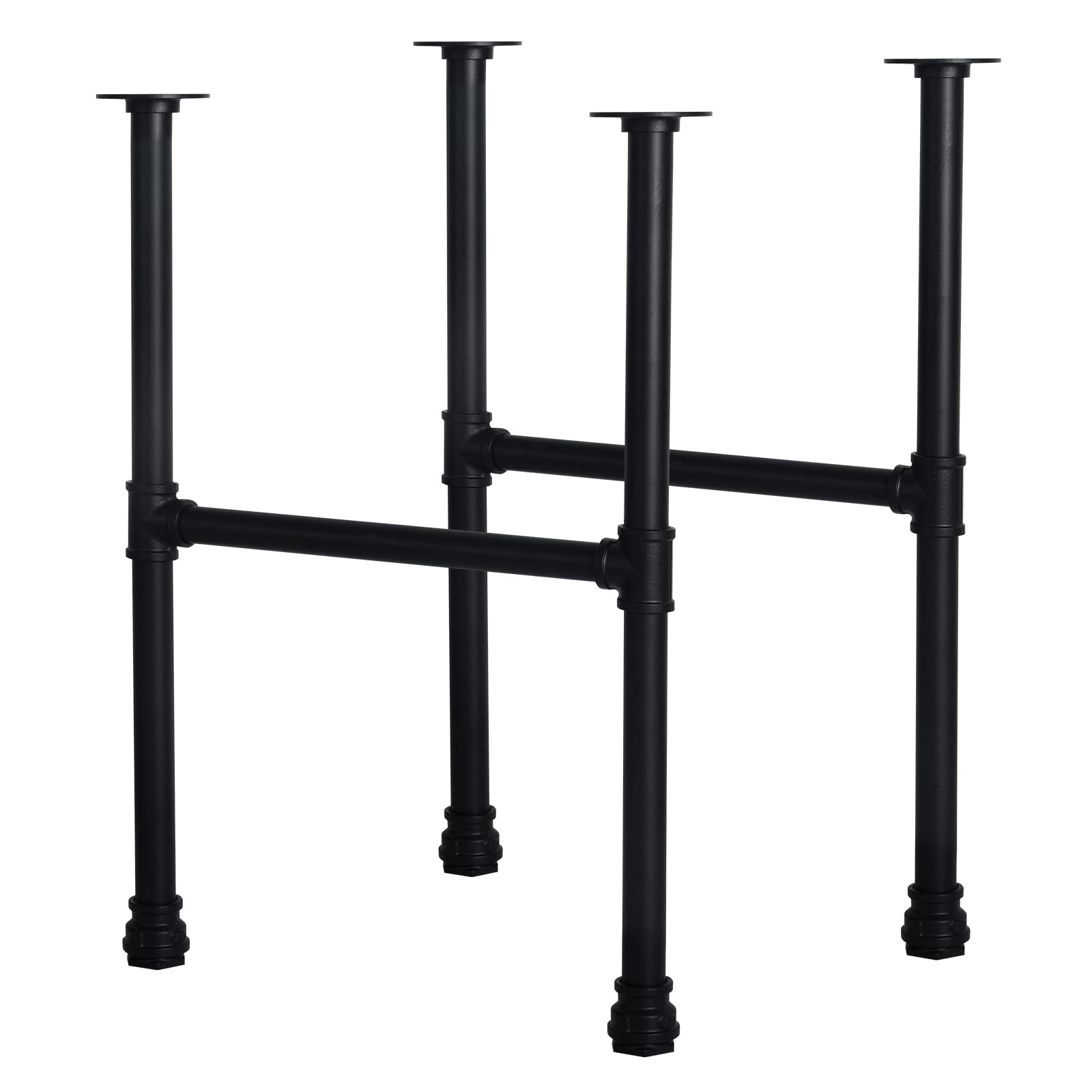 Photo 1 of HouseAid 28 Inch Industrial Pipe Legs, Rustic Iron Legs for Custom Tables and Furniture, DIY Heavy Duty Metal Legs for Farmhouse Home Décor, Matte Black