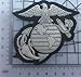 SILVER-BLACK US MARINE CORPS EAGLE GLOBE & ANCHOR PVC PATCH