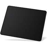 Tscuite Black Mouse Pad, 10 x 14 Inch for Laptop, Office, Gaming and Home | Small Smooth Computer Mouse Pad with Non-Slip Rubber Base, Waterproof Desk Mat
