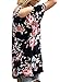 Asvivid Women's Summer Cut Out Shoulder Flower Print Ruffled Sleeves Loose Blouse and Tops Medium Black