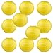 WYZworks Round Paper Lanterns 10 Pack (Yellow, 8
