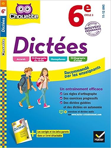 Amazon Fr Dictees 6e Cahier D Entrainement En Orthographe Sauve Fabienne Livres
