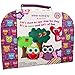 ARTIKA Owl Themed Kids Sewing Kit with Booklet, Stencil & Travel Case