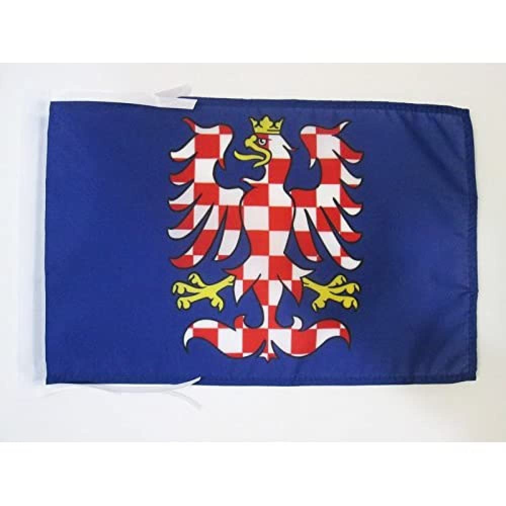 AZ FLAG - Moravia Flag - 18'' x 12'' - 100% Polyester moravian Small Banner with Two Cords - Fade Resistant - Vivid Colors - 18x12 in - 45x30 Cm