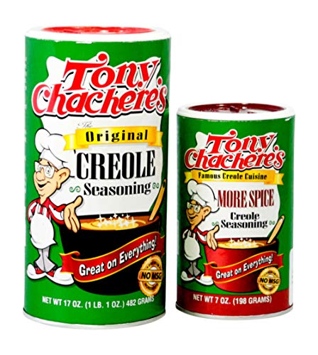 Tony Chachere's Creole Seasoning Original (17oz) and More Spice (7oz) Set