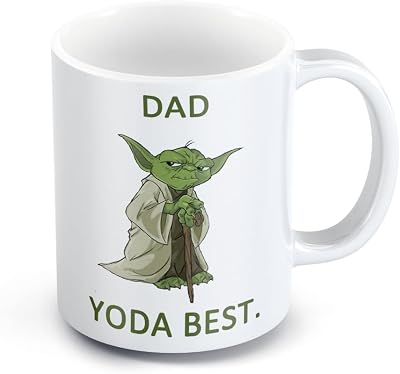 GrassVillage Dad Yoda Mug 11oz Funny Dad Gift Novelty Dishwasher Safe