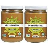 MaraNatha No-Stir Organic Creamy Peanut Butter, 16 Ounce (2 Pack) (Packaging May Vary)