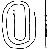 DEERACE Recurve Bow String and Bowstring Finger Savers Set, Dacron Bow String with Finger Guard