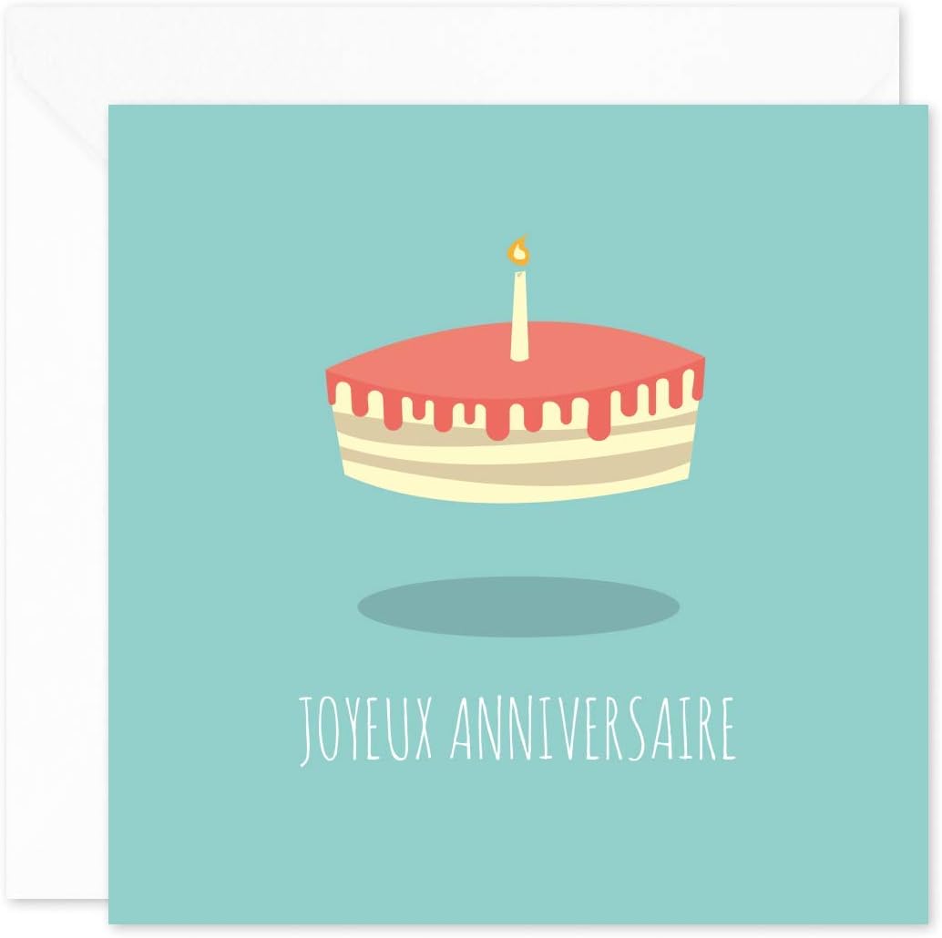 Popcarte Carte De Joyeux Anniversaire Adulte Enveloppe Bleu Ciel Incluse Design Elegant Et Original Format 14x14 Cm Anniversaire Fournitures De Bureau Cartes Et Papier Cartonne Schoolofbabywearing Com
