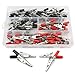 WMYCONGCONG 100 PCS Metal Alligator Clips Electrical Test Clamps with Plastic Hands Red Black Kit