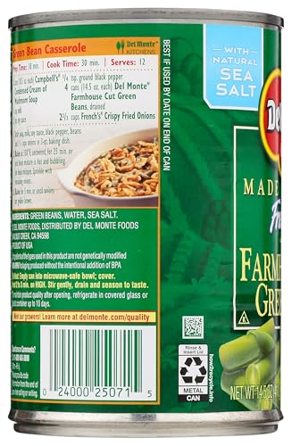 DEL MONTE BLUE LAKE FARMHOUSE CUT GREEN BEANS CAN, 14.5 OZ