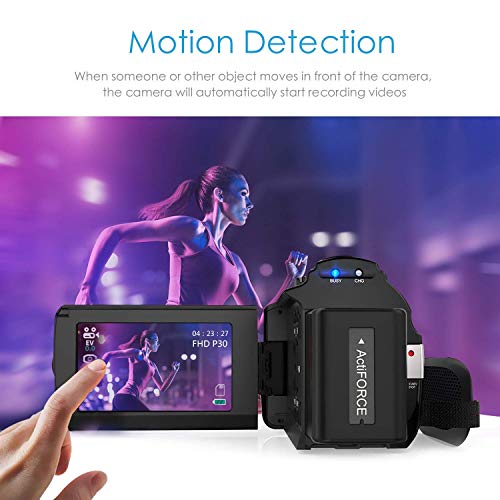 4K Camcorder Video Camera,Regemoudal 1080P 4k 128GB 48MP 3 Inch WiFi Digital Video Camera Camcorder,Capactive Touchscreen IR Infrared Night Vision 16X Digital Zoom Recorder