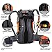 ONEPACK 50L(45+5) Hiking Backpack Daypack Waterproof Outdoor Sport Camping Fishing Travel Climbing Mountaineering Cycling Skiing with Rain Cover (Orange)