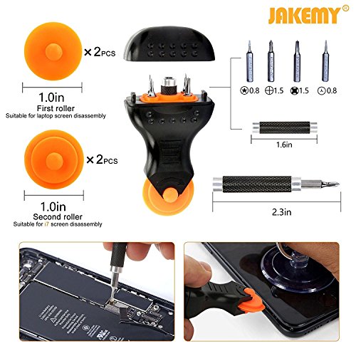 Jakemy Screwdriver Set, 99 in 1 Repair Tool kit, 50 Magnetic Precision Driver Bits, Pocket Tool Bag for iPhone 8/ Plus/PC/Macbook/Tablet - Thumbnail 3