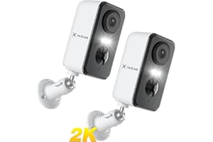 COCOCAM 2K Security Camera Outdoor Wireless Battery Powered, CCTV Camera Systems WiFi Indoor Camera Home Security with AI Rec