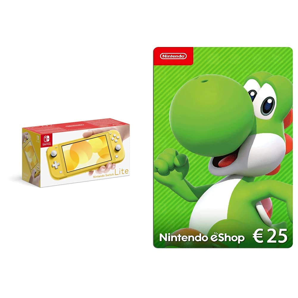 Nintendo-Switch-Lite-Consola-Amarillo-Nintendo-eShop-Tarjeta-de-Regalo-25E-Codigo-de-Descarga