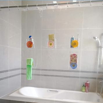 Lianle Eva Dusche Vorhange Mit Taschen Schimmelfrei Bad Dusche