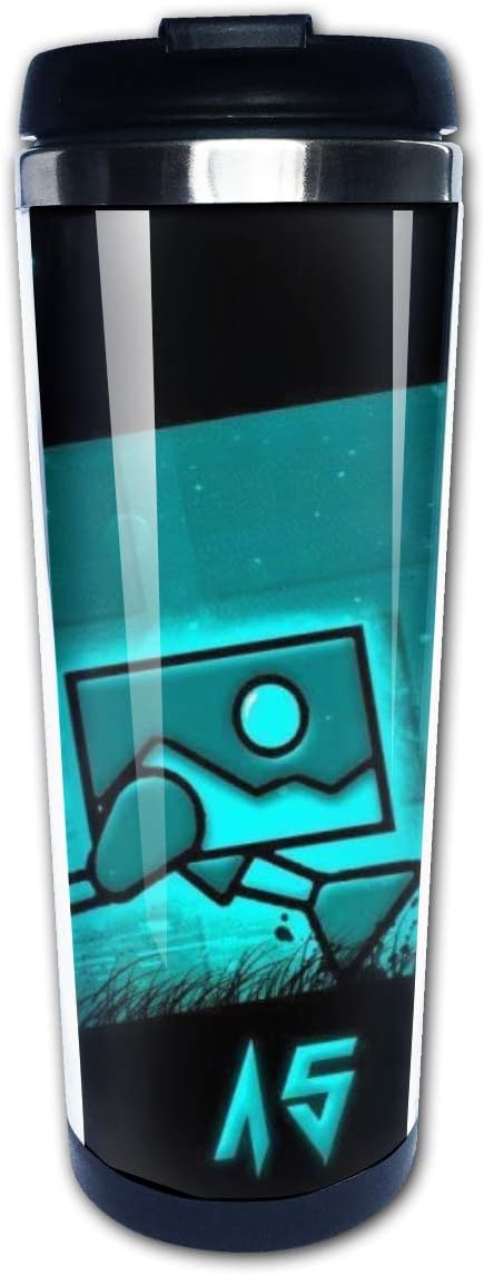 G-eomeTry D-ash Coffee Cups With Lids Stainless Steel Double Wall Travel Mug 400ml Perfect Gift