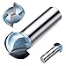 uxcell 3/4-inch Cutting Dia 1/2-inch Steel Shank 2-Flute Carbide Tipped Cove Core Box Router Bit