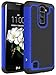 LG Tribute 5 Case, LG K7 Case, LK [Shock Absorption] Drop Protection Hybrid Dual Layer Armor Defender Protective Case Cover for LG Tribute 5 / LG K7, Blue