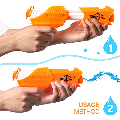JVIGUE 2 Pack Water Blaster Gun Kids Water Soaker Squirt Toys for Summer Party Swimming Pool Beach Water Fighting Toy