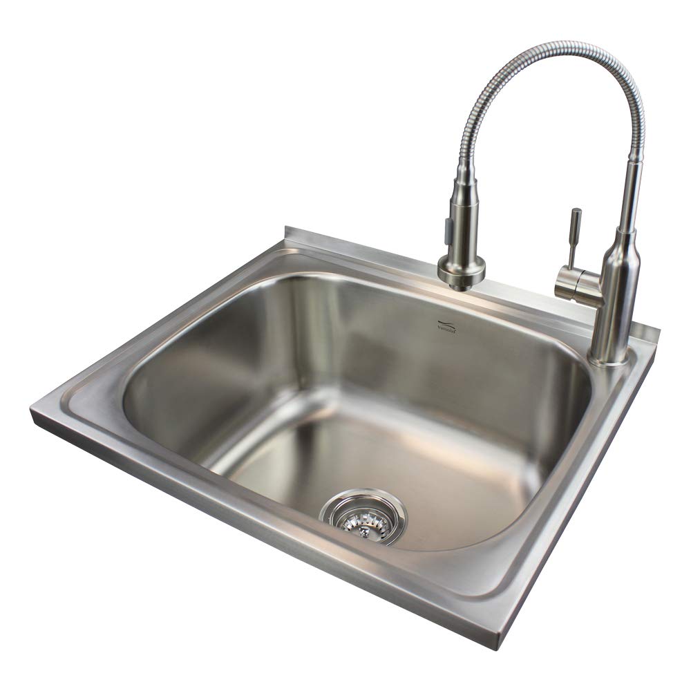 Transolid TC2420WC 24in. AllinOne Laundry/Utility Sink Kit White