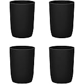 Topsky 4-Pack Bathroom Tumbler - Plastic, Reusable Drinkware for Toothbrush, Mouthwash, Brushing