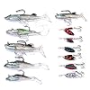 DrFish-Assortted-5-Lure-Boxes-Loaded-60-Bass-Fishing-Baits-Spinners-Rooster-Tail-Trout-Spoons-Soft-Plastic-Shads-Crankbaits-Minnow-Popper-Lures-Variety-Kit