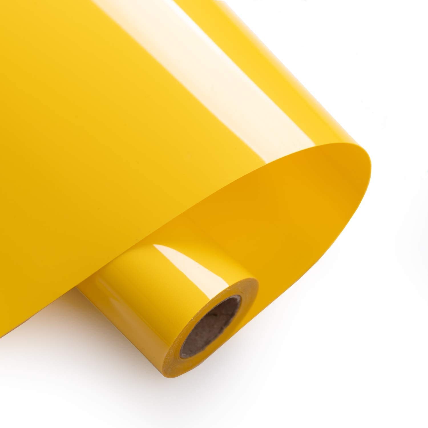 Yellow Heat Transfer Vinyl HTV Vinyl Roll, 12" x 10ft Iron on Vinyl Compatible with Cricut and All Cutting Machine