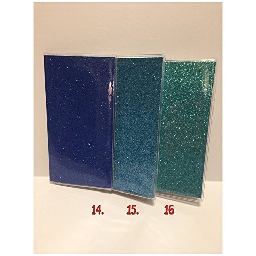 Bling Glitter - Clear Vinyl Checkbook cover,Duplicate or Single Checks, No wait Ready to Ship