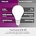 Philips LED Non-Dimmable A19 Frosted Light Bulb: 5000-Kelvin (75-Watt Equivalent), E26 Base, Daylight, 6-Pack