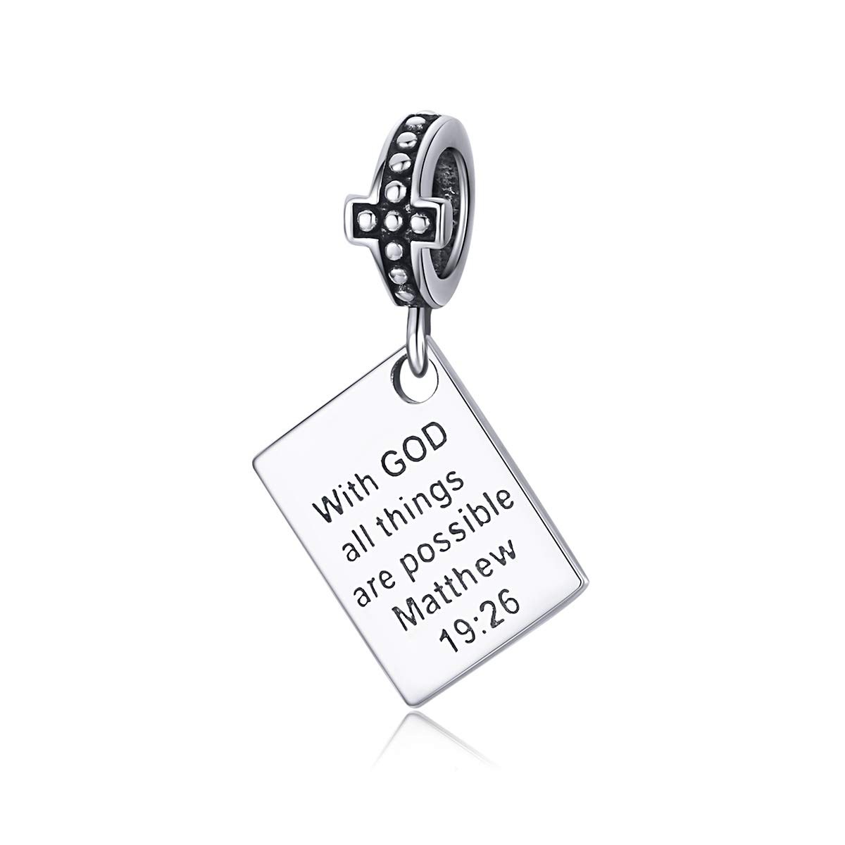 Bijoux Blu Silver 925 Bible Matthew Pendant Charm fit Original Brand Snake Bracelet Or Necklace Religious DIY Jewellery Making
