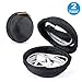 GLCON 2 Pack Small Electronic Zipper Case - Shockproof Hard EVA Storage Pouch for Airpods, Earphones, Earbuds, Adapter, Cable, Charger, Headset - Black