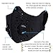 AxPower Dust Mask Anti Pollution PM2.5 Face Masks Washable and Reusable Dustproof Respirator Safety Mask with 2 Valves and 4 Activated Carbon N99 Filters Made for Men Women Outdoor Activities (Black)
