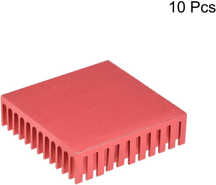 sourcing map Electronic Radiators Heatsink for Stepper Motor,3D Printer 40x40x11mm Red 10pcs - Image 4