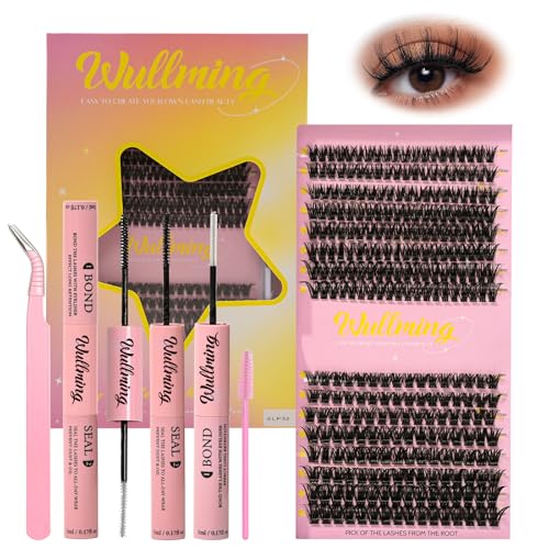 DIY Lash Extension Kit – Individual Lash Clusters With Bond & Seal, Black, Unbranded